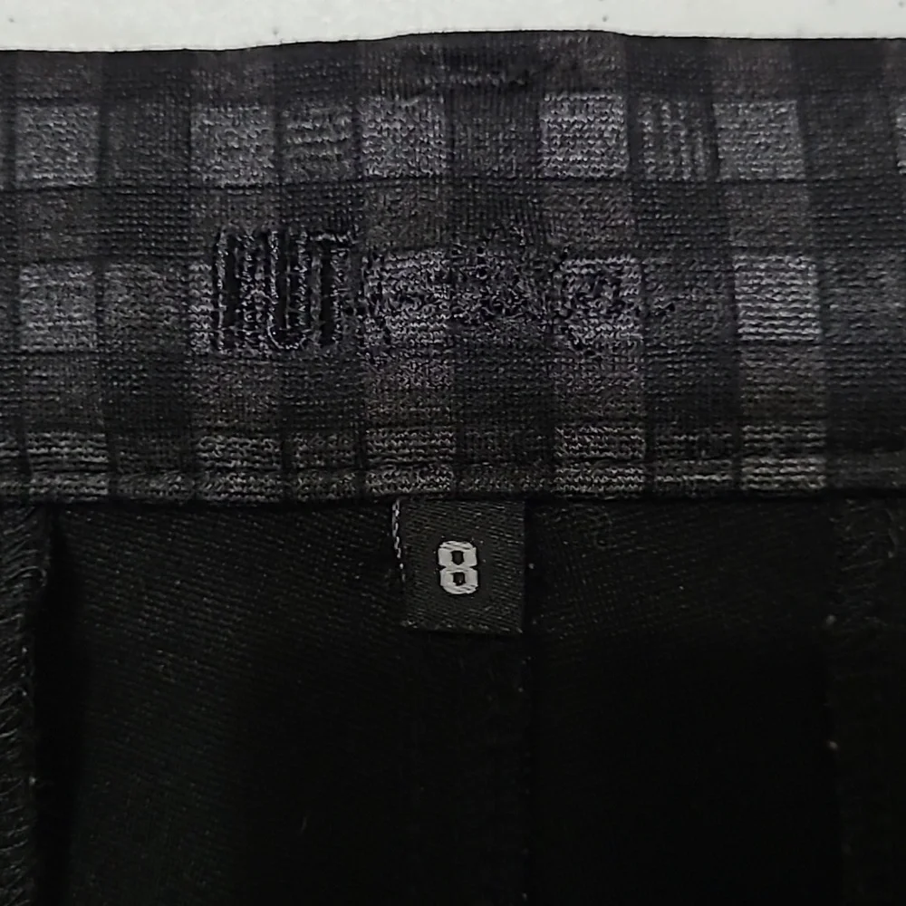 Kut from the Kloth women's checkered skinny fit pants in black and gray size 8 - Picture 4 of 11